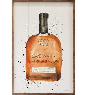 Save Water Drink Bourbon By Mercedes Lopez Charro